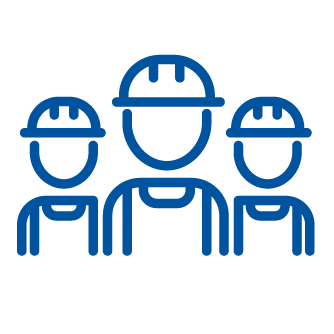 Icon of three contruction men