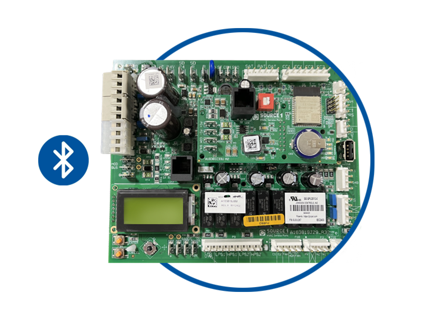 Electronic control board with integrated Bluetooth module