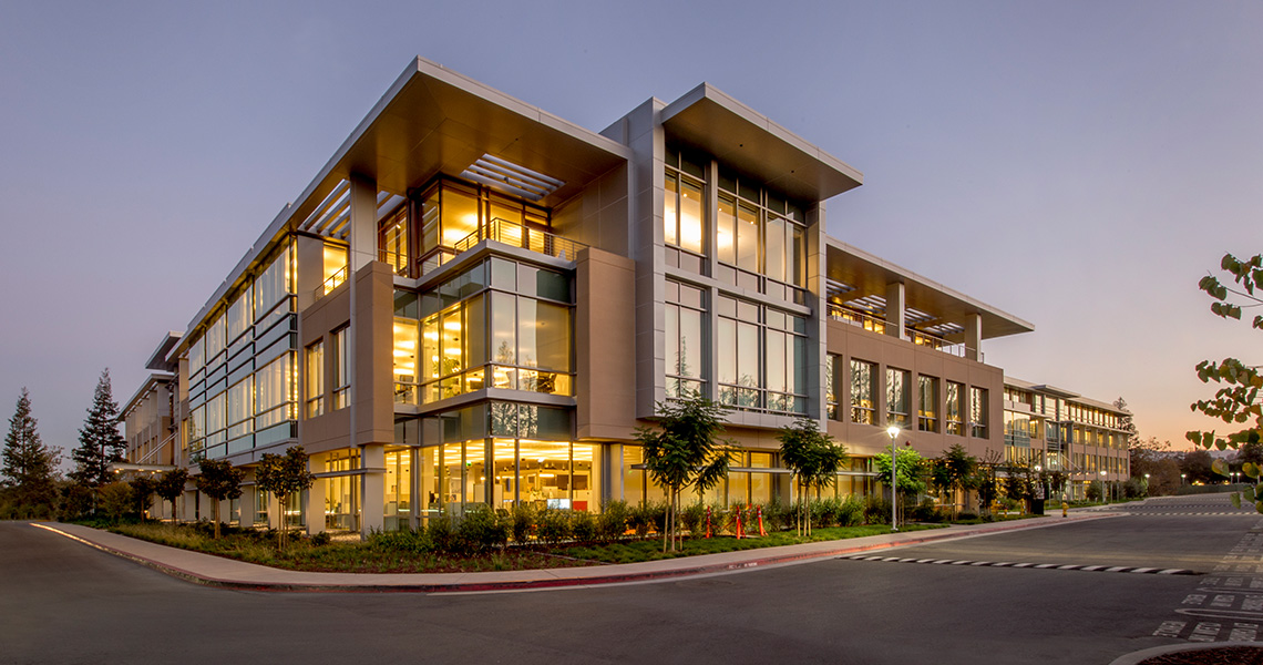 Exterior shot of a commercial building